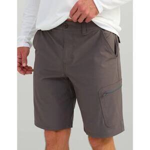 Huk Men's Next Level 10.5" Short Sz XL Dark Gray Cotton Stretch UPF 30+ Fishing